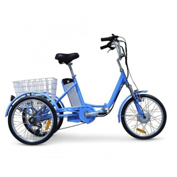 Электровелосипед GreenCamel Трайк-20 (R20 500W 48V10Ah) складной синий
