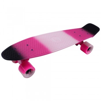 Скейтборд пластиковый Multicolor 22 pink/black