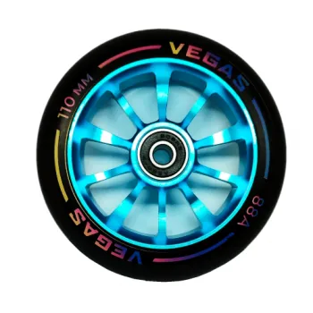 Колесо для трюкового самоката Haevner алюминиевое (110мм/ABEC 9) в черно-бирюзовом цвете